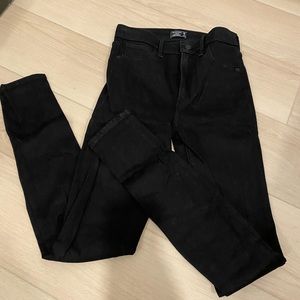 Abercrombie and Fitch Black High waisted jeans- worn once!